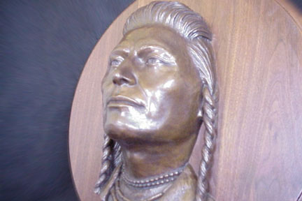 Nez Perce Native American Limited Edition Bronze Sculpture by Dan Skinner