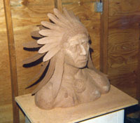 sculpture by Dan Skinner stone and metal sculptor