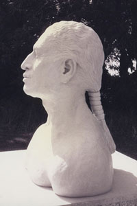 clay stage work in progress sculpture by Dan Skinner